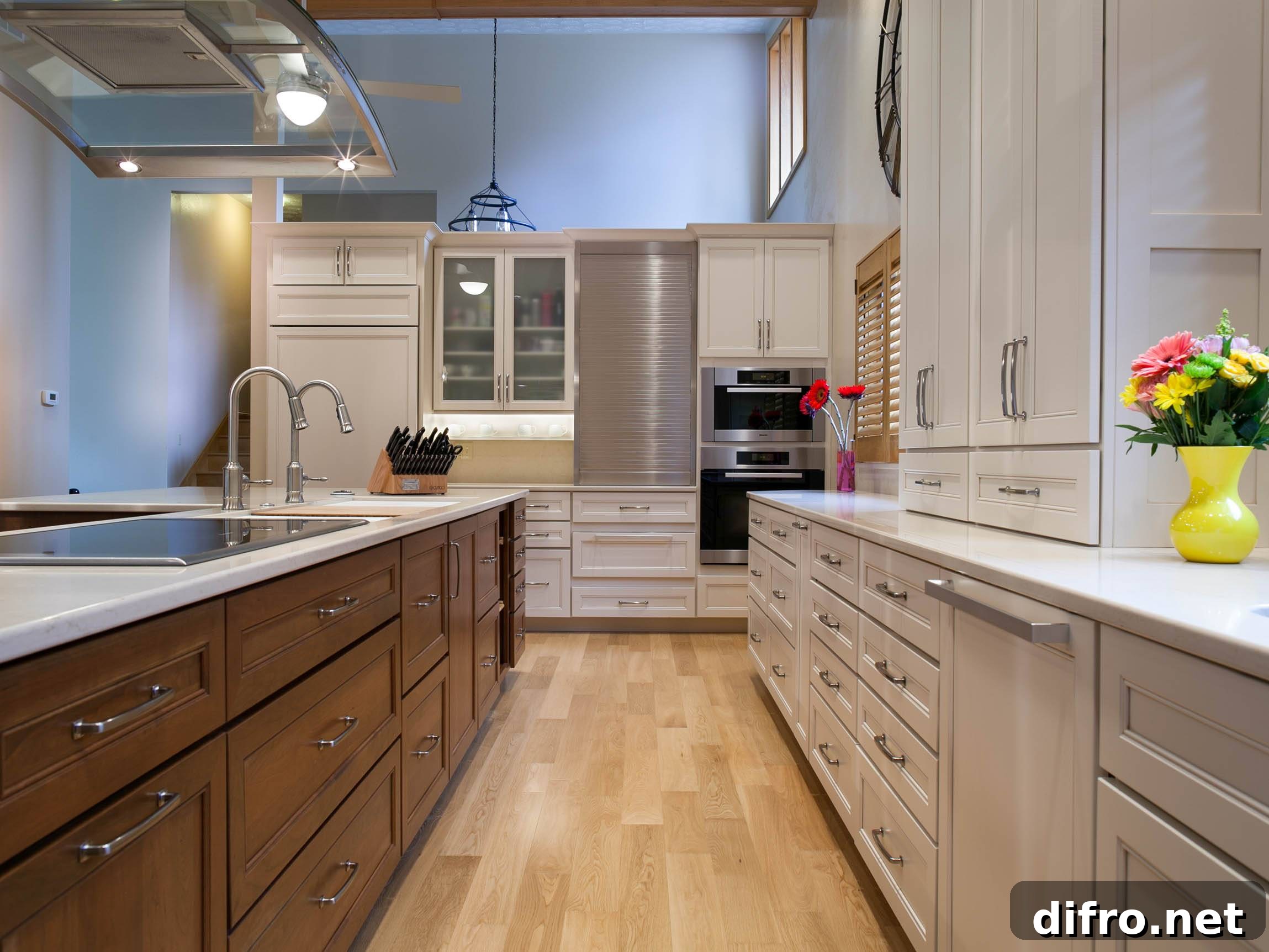 eggshell kitchen cabinets on maple