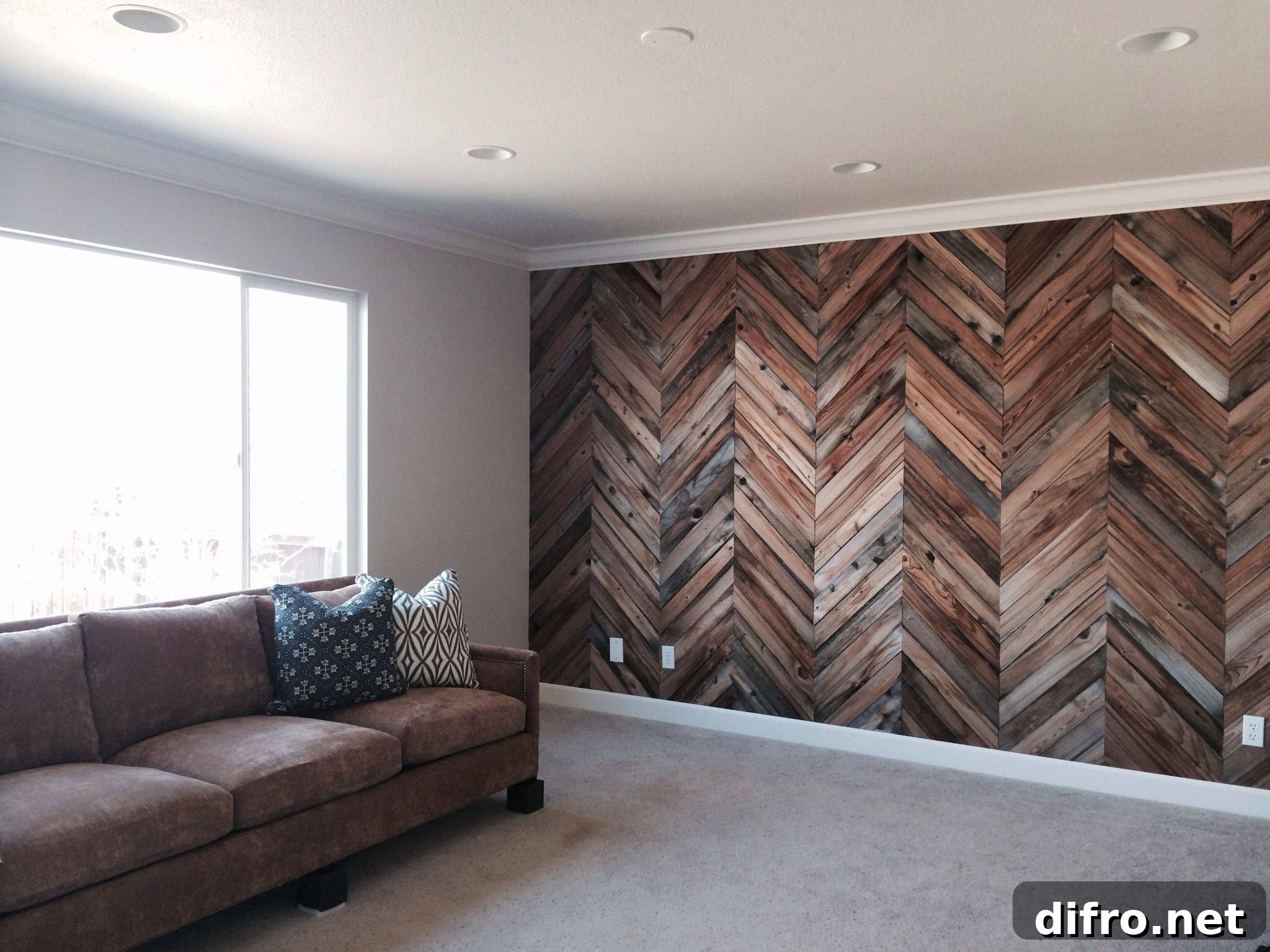 Herringbone Accent Wall.