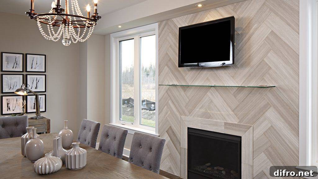 Herringbone Fireplace Surround.