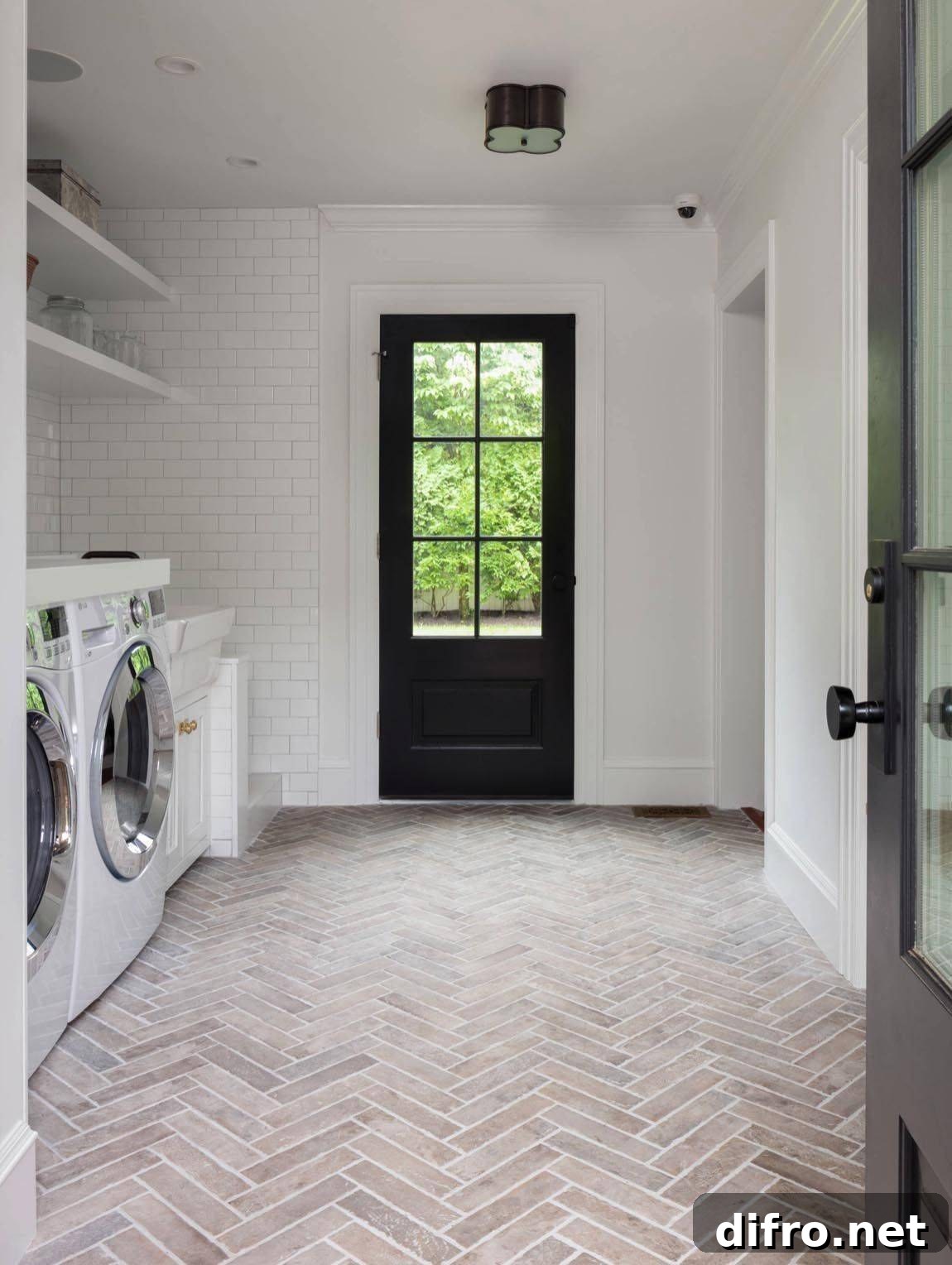 Herringbone Brick Floor.