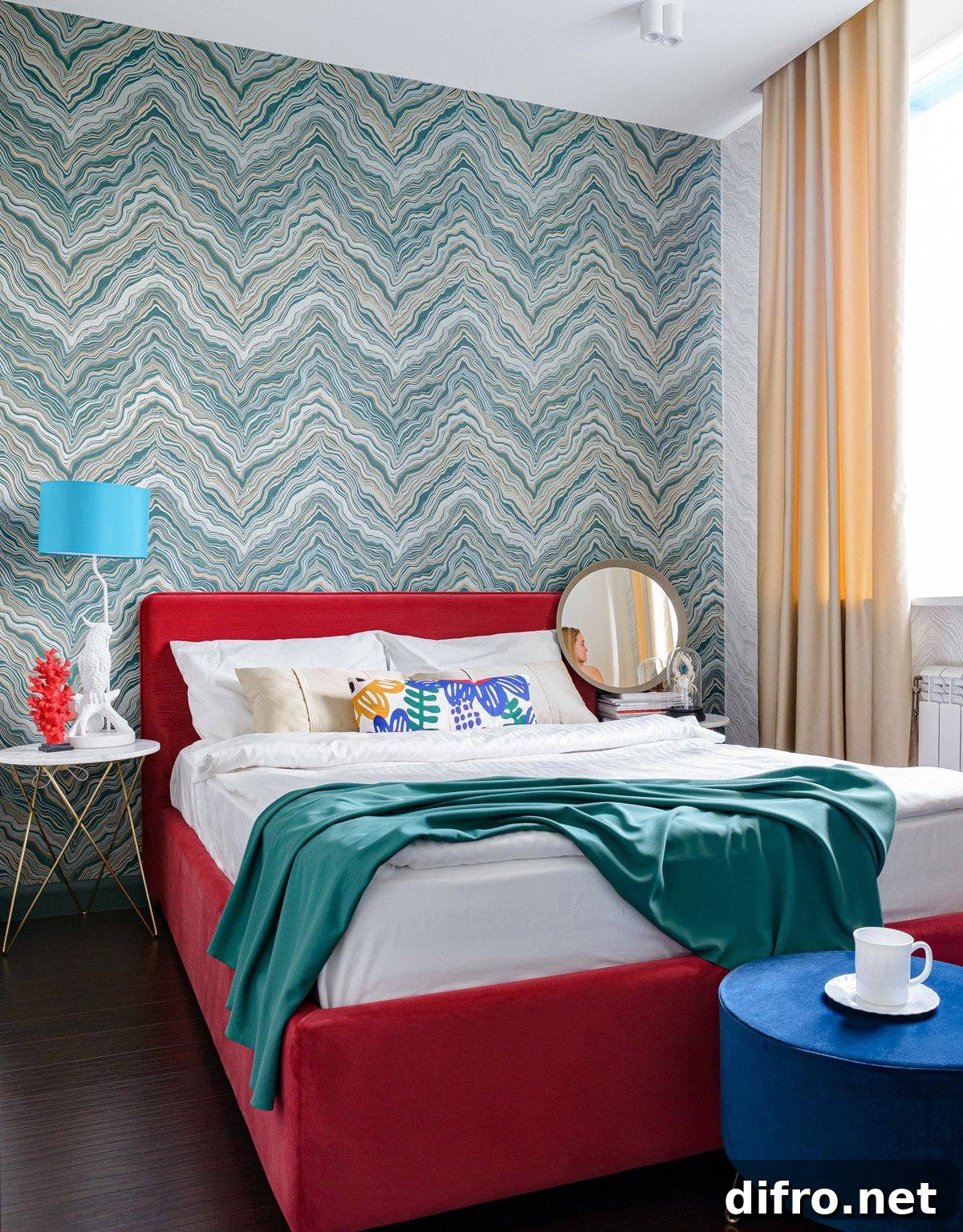 Wallpaper is an easy way to add pattern without a major makeover
