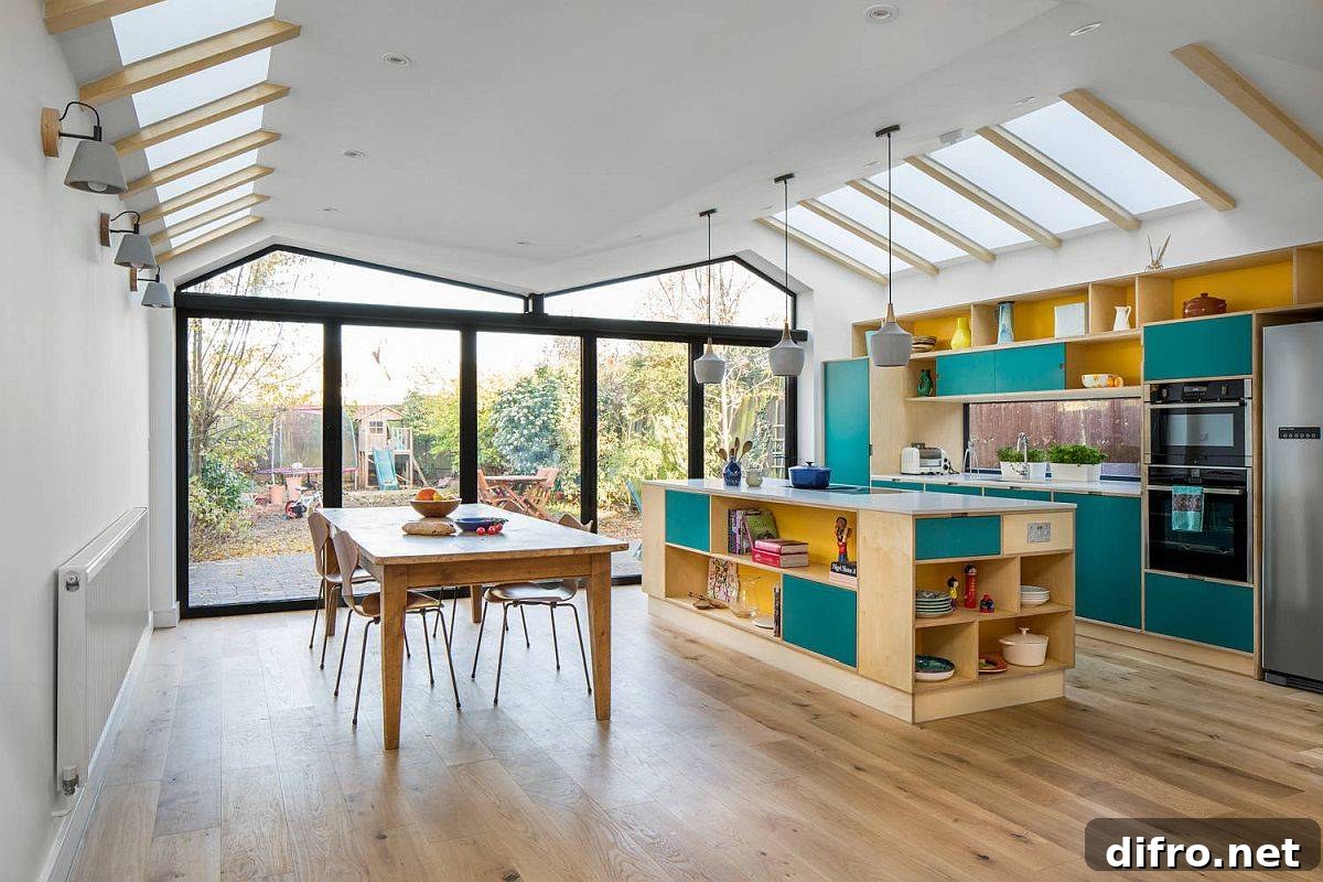 Natural light creating an eco-friendly kitchen