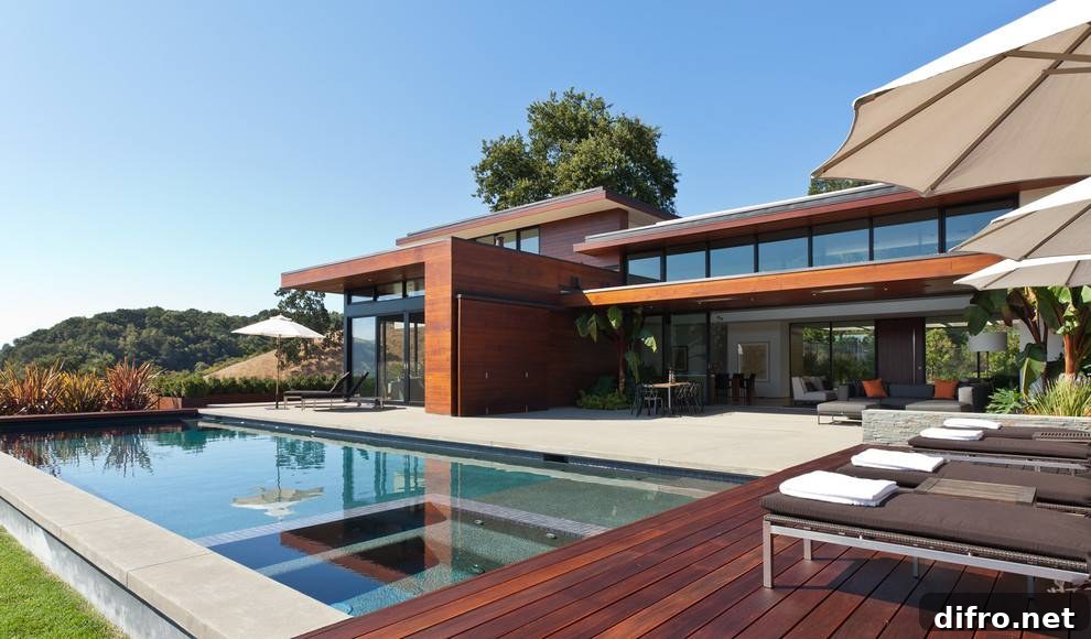 Concrete and Wood Deck.