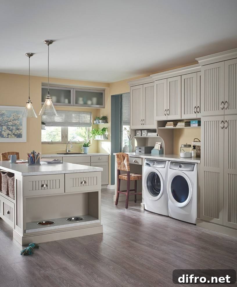 Island in laundry room