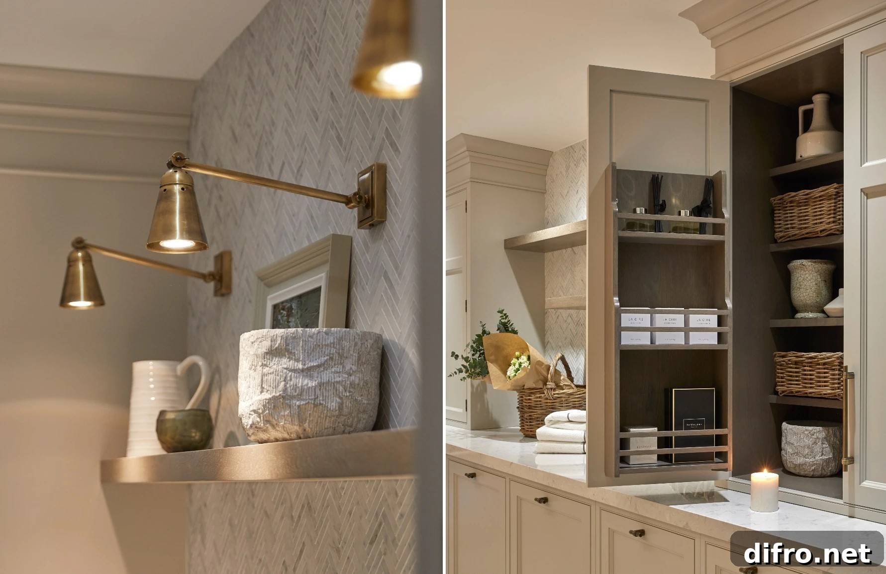 Lighting in a laundry room