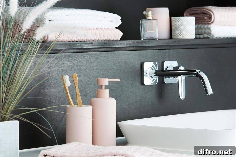 Detail showing sink and toiletries