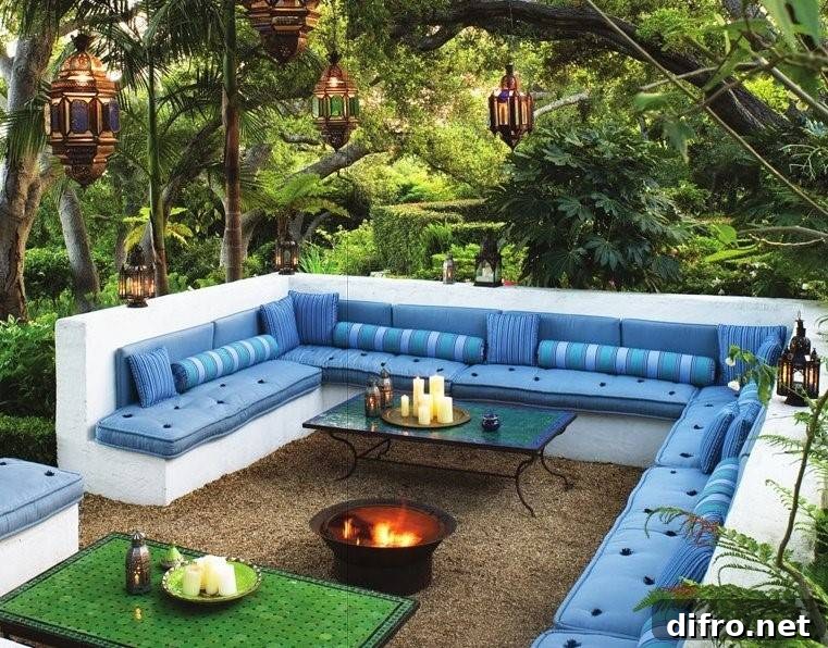 outdoor backyard patio design idea