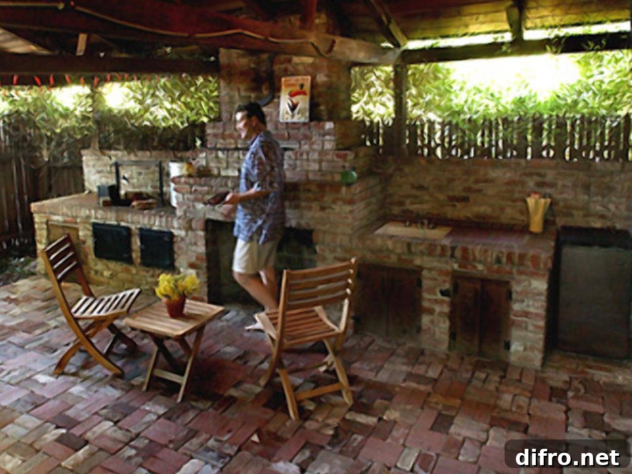 designing an outdoor kitchen.