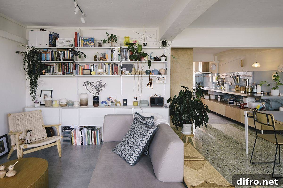 Open plan living, kitchen and dining area