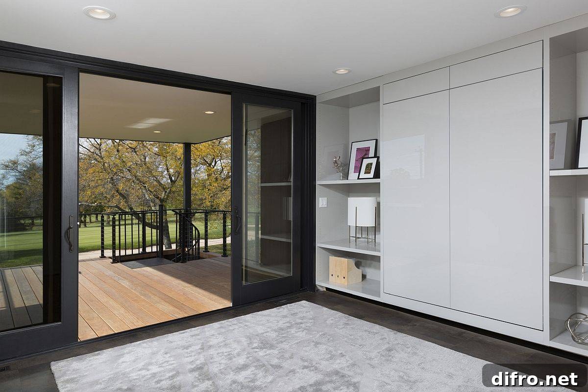 Sliding glass doors welcoming you into the modern mHouse