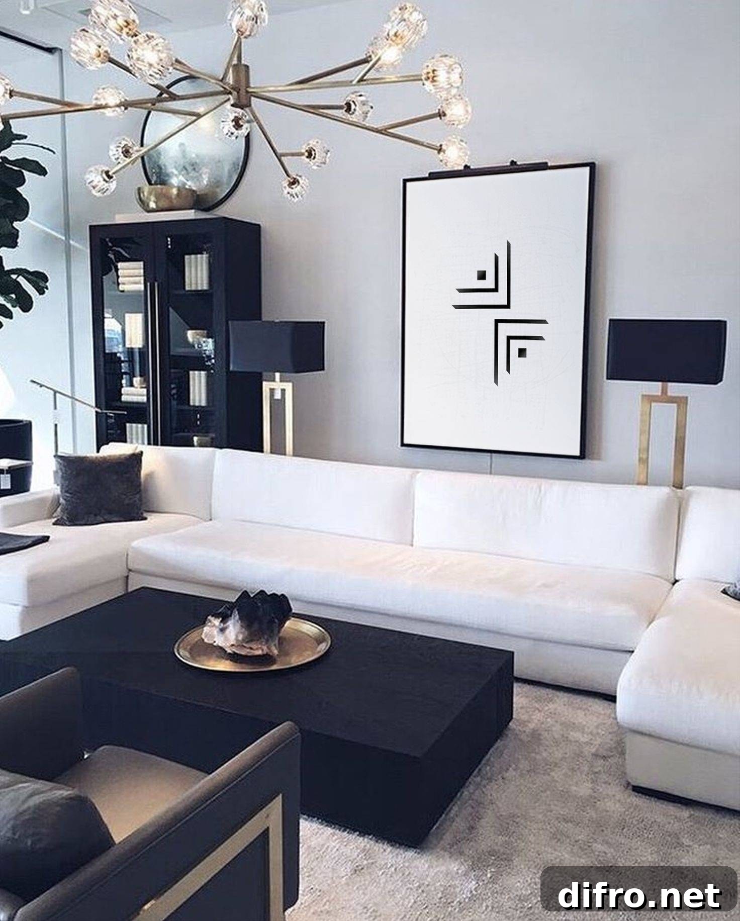 Black and white interior