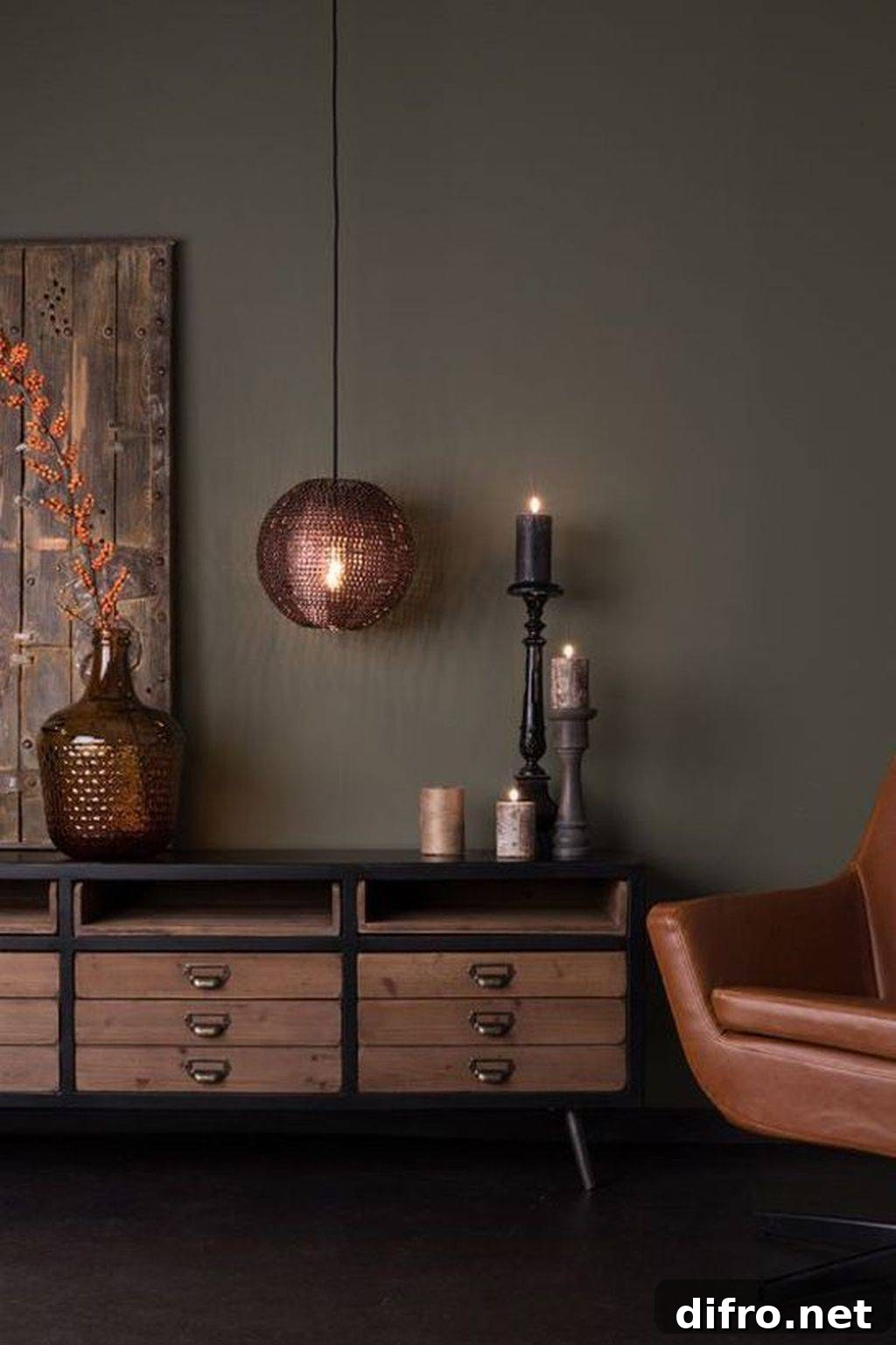 Black and brown interior