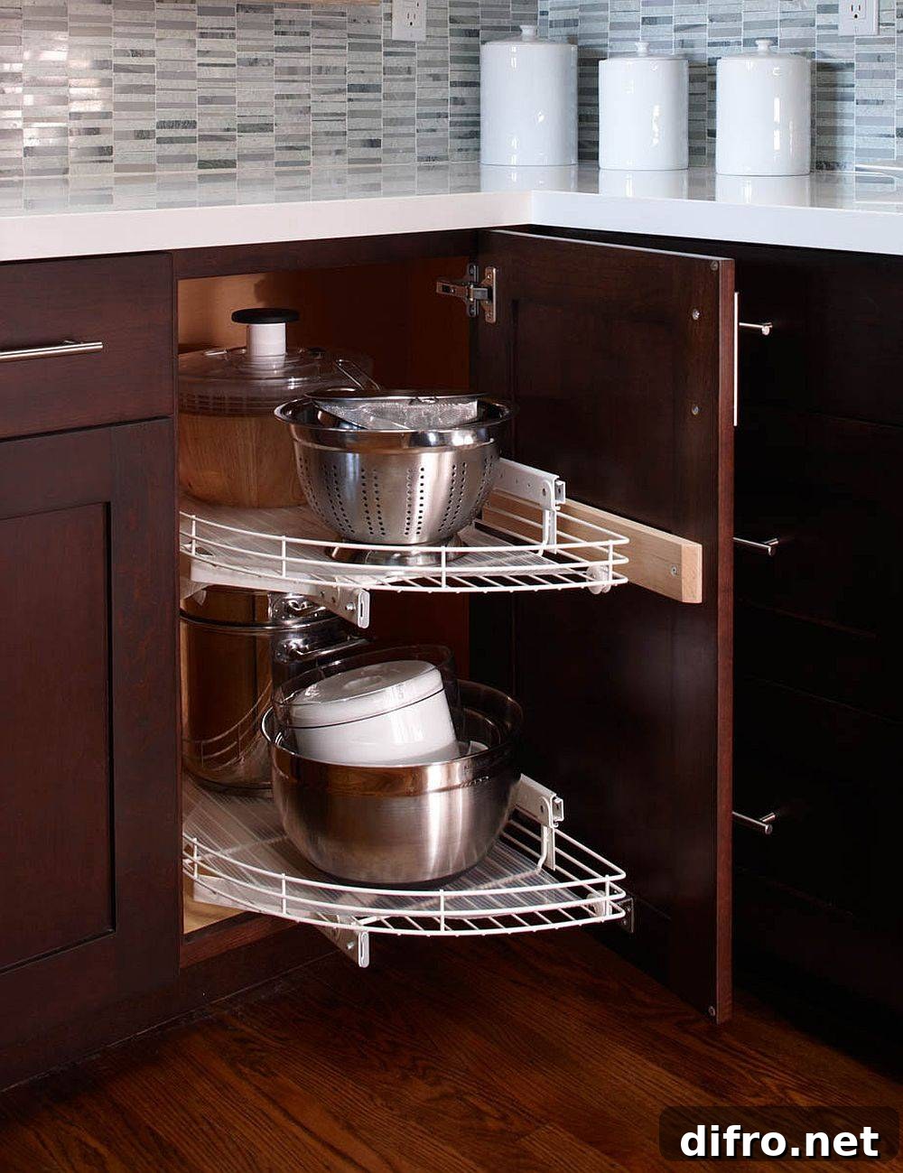 Different types of Lazy Susan cabinets