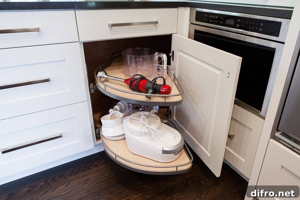 Lazy Susan cabinet suited to your kitchen scope