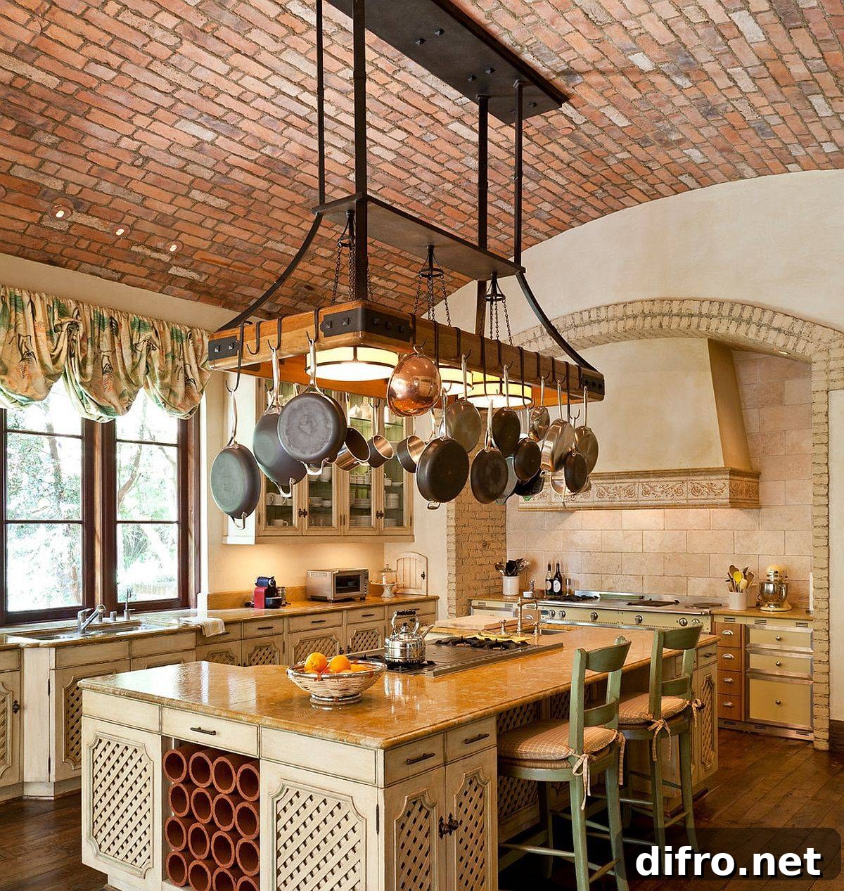 Pot rack combined with lighting