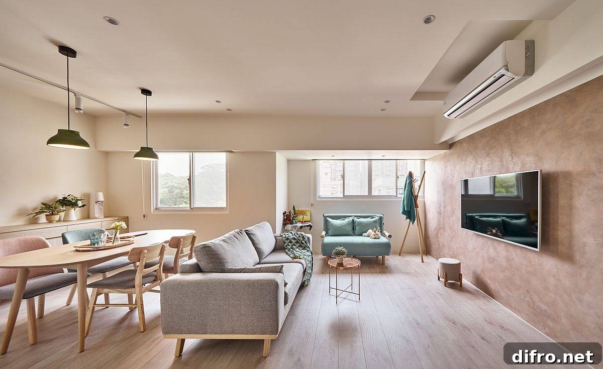 Minimal modern decor with natural light creating a relaxing atmosphere