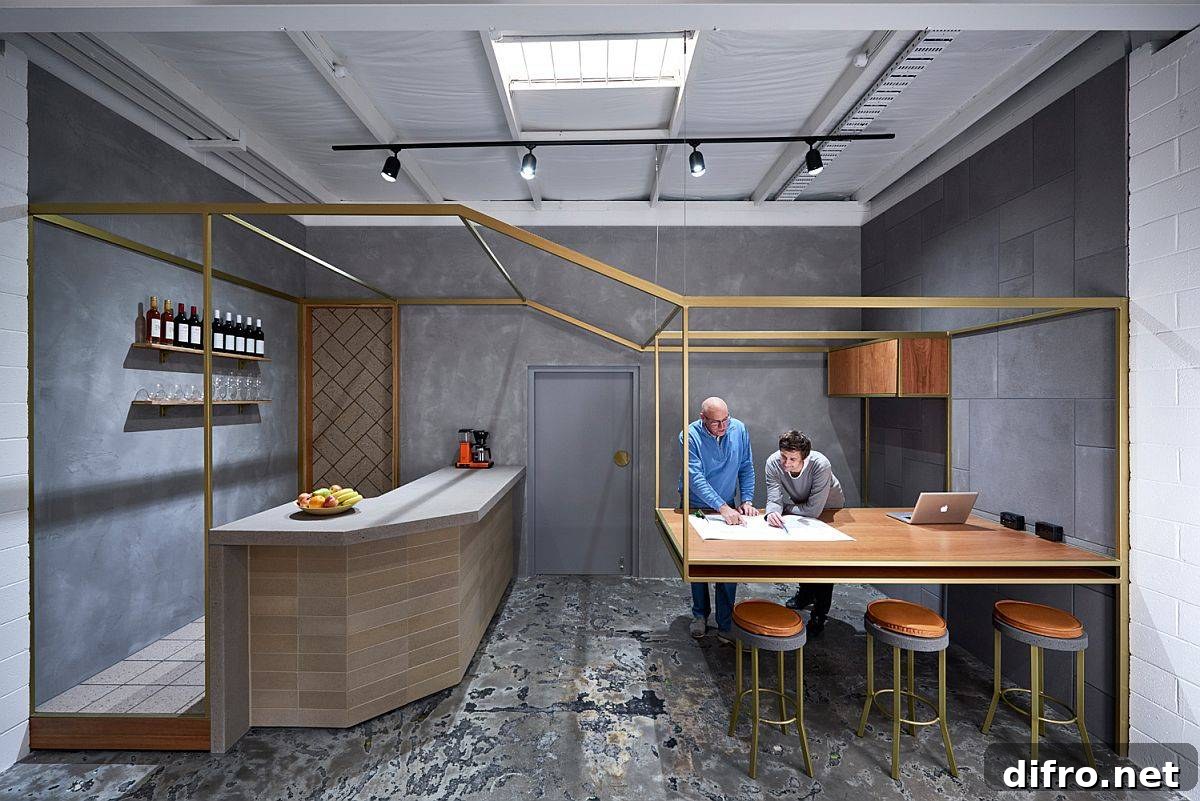Contemporary kitchen and dining area