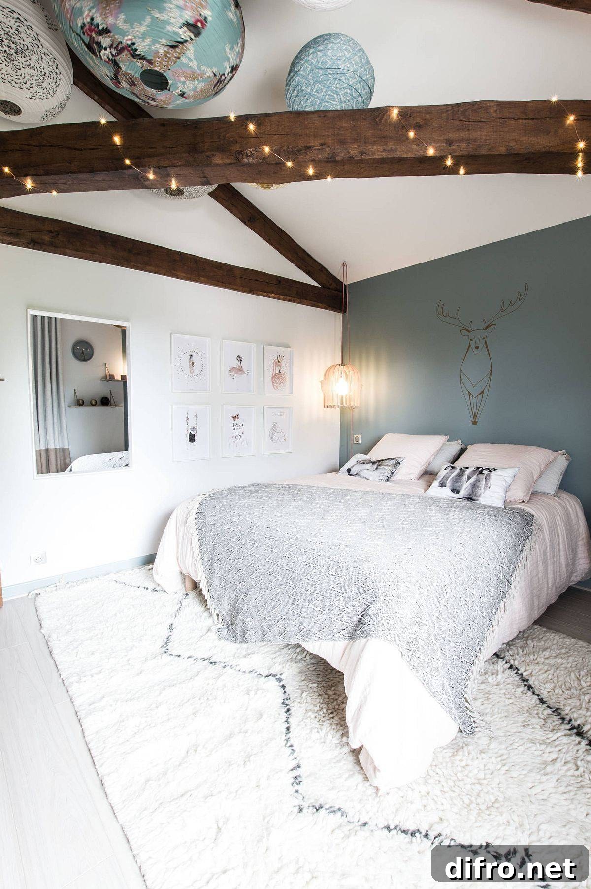 Scandinavian bedroom lighting