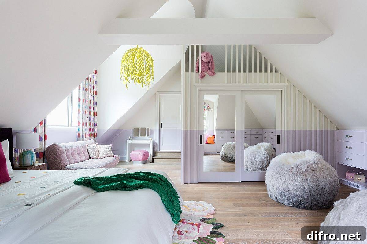 Two-tone bluish gray walls