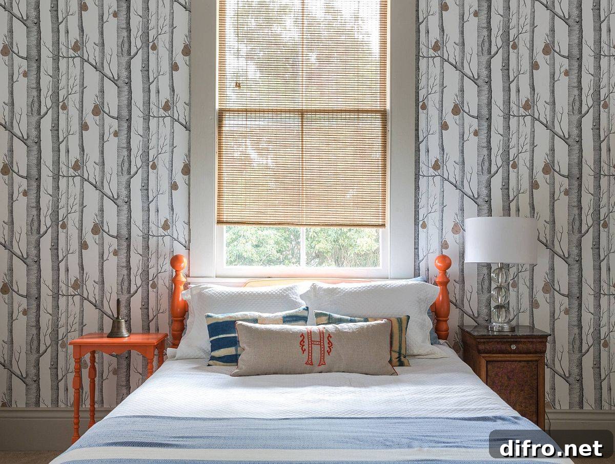 Pear Forest wallpaper for fall-themed bedroom