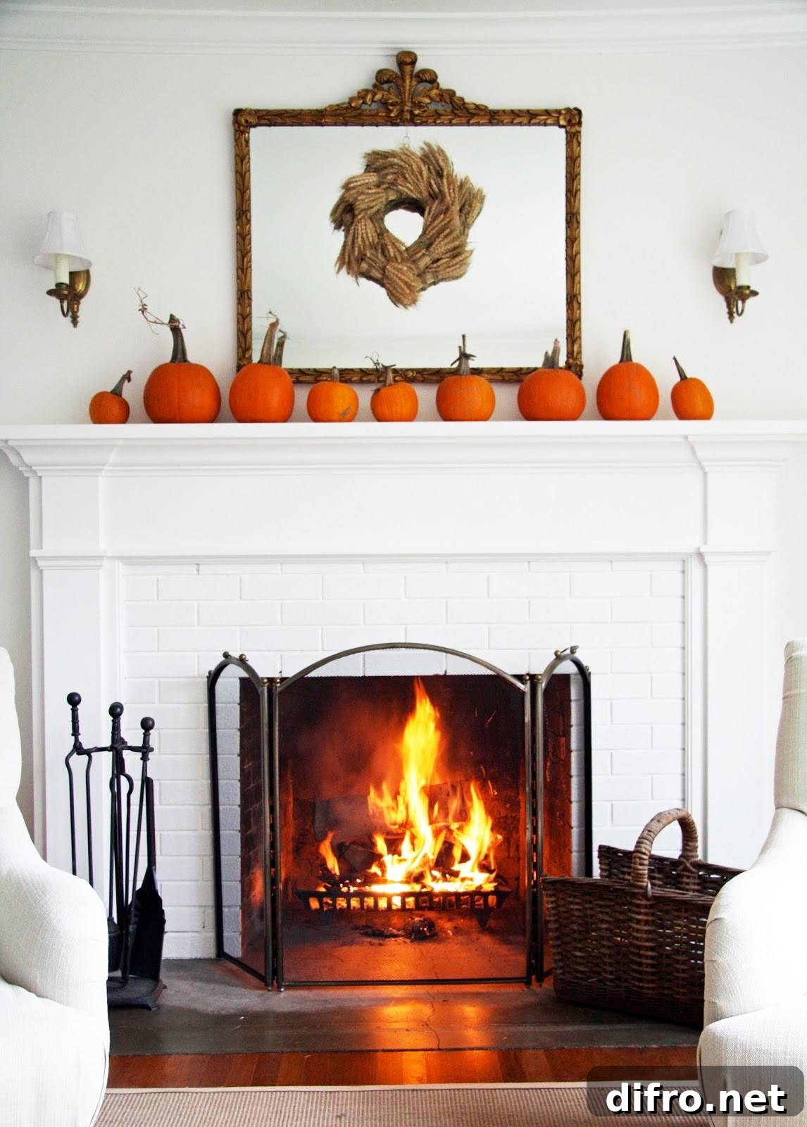 Fall Mantel Decor Displays