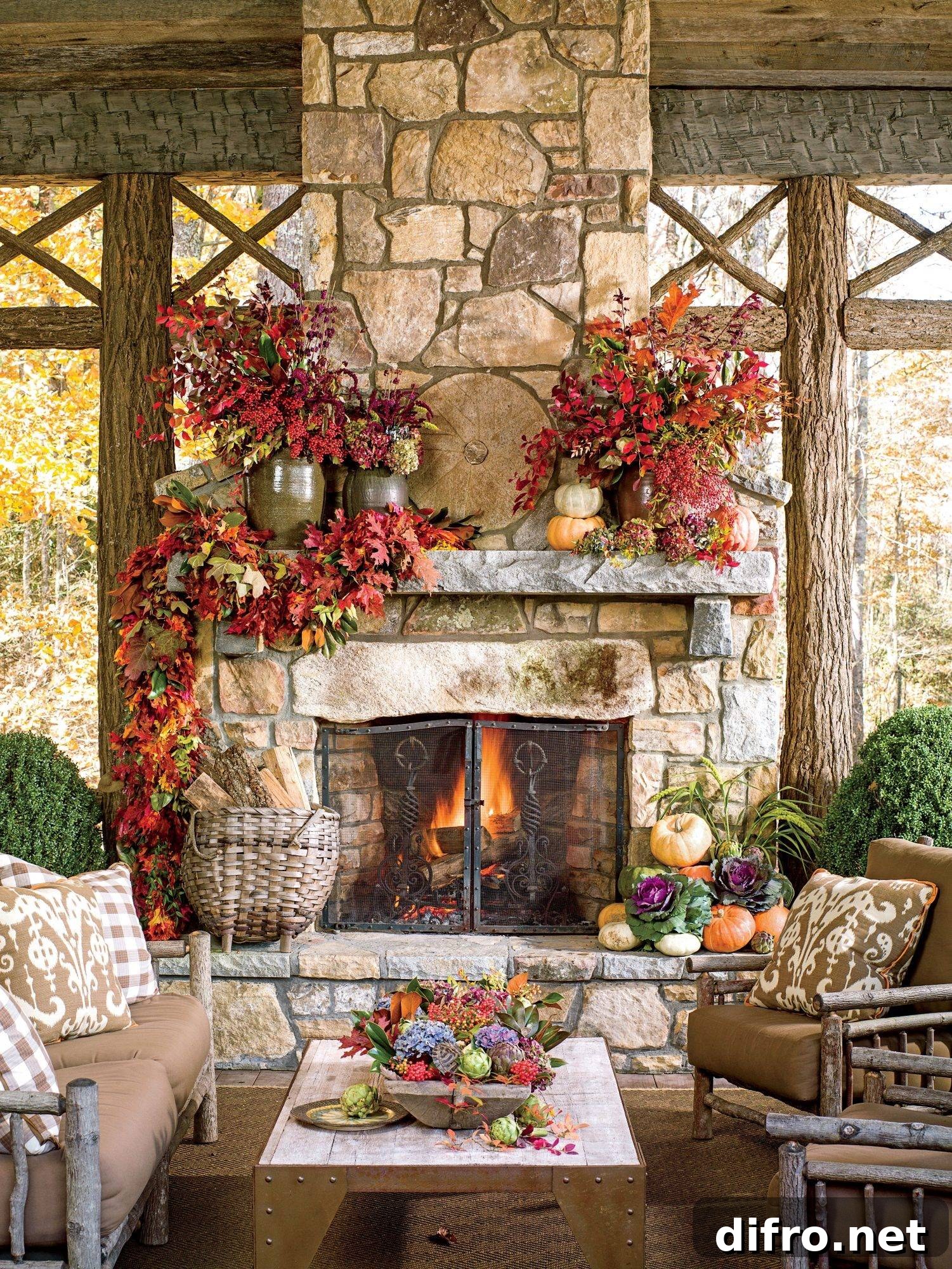 Fall Mantel Decor Displays