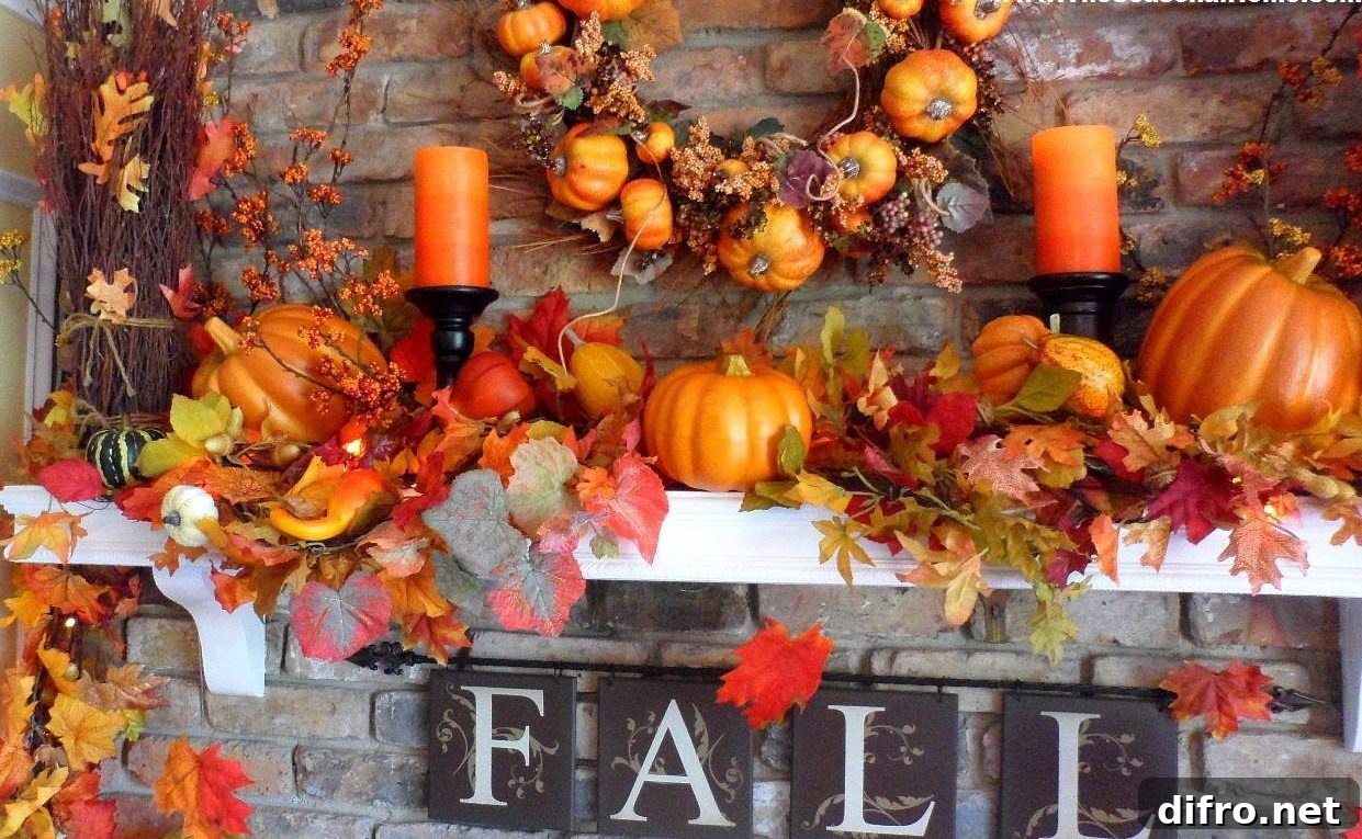 Rustic Fall Mantel