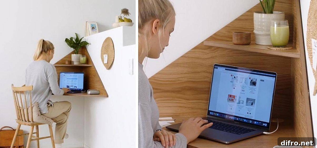 Close-up of ANNIK corner desk