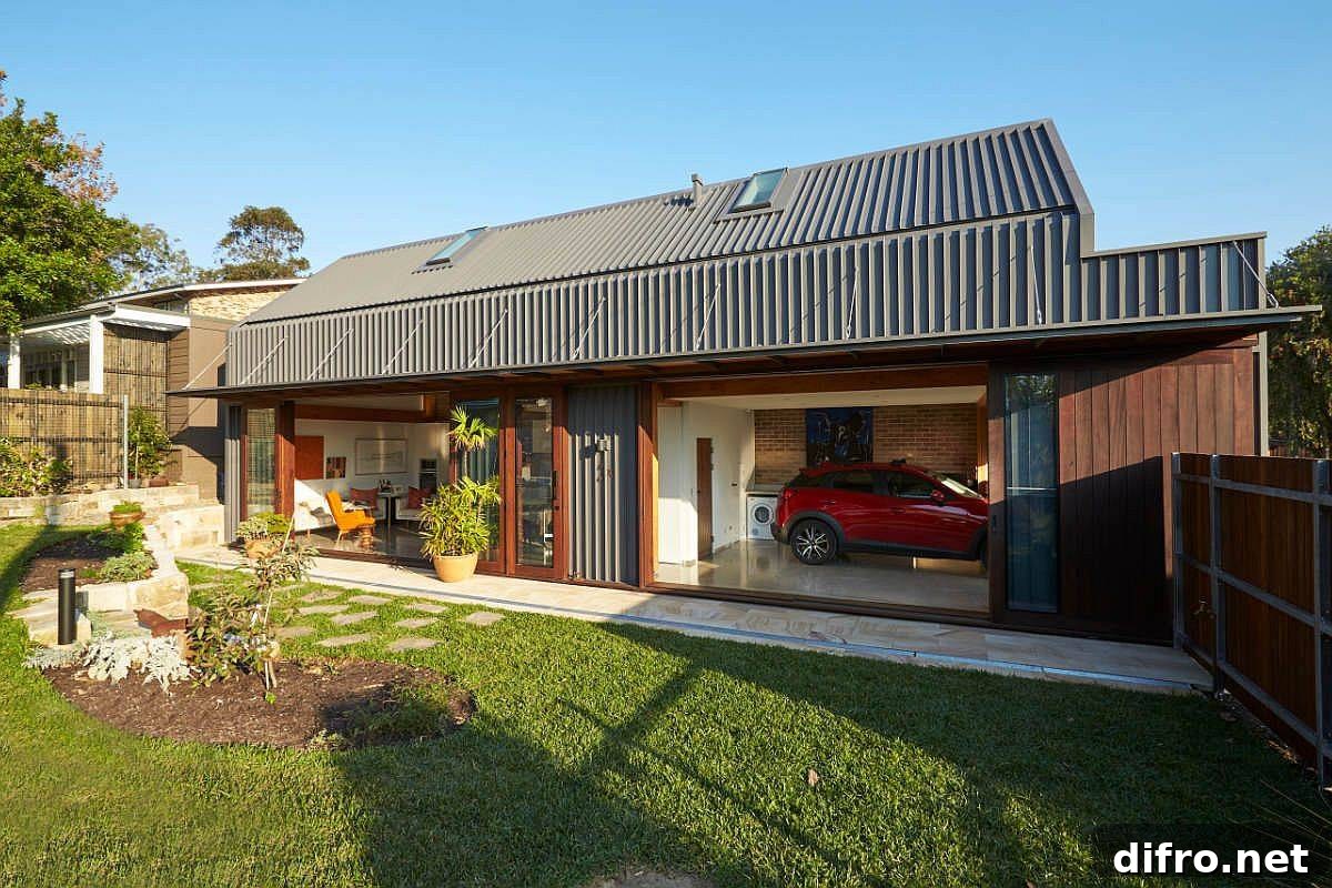 Metal and brick secondary home that serves the owners well all year long