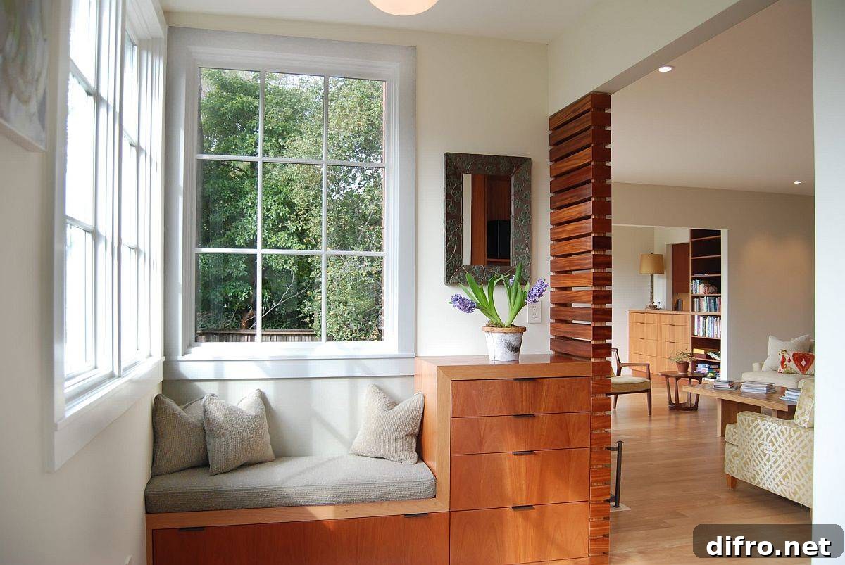 Small divider creating a cozy reading nook