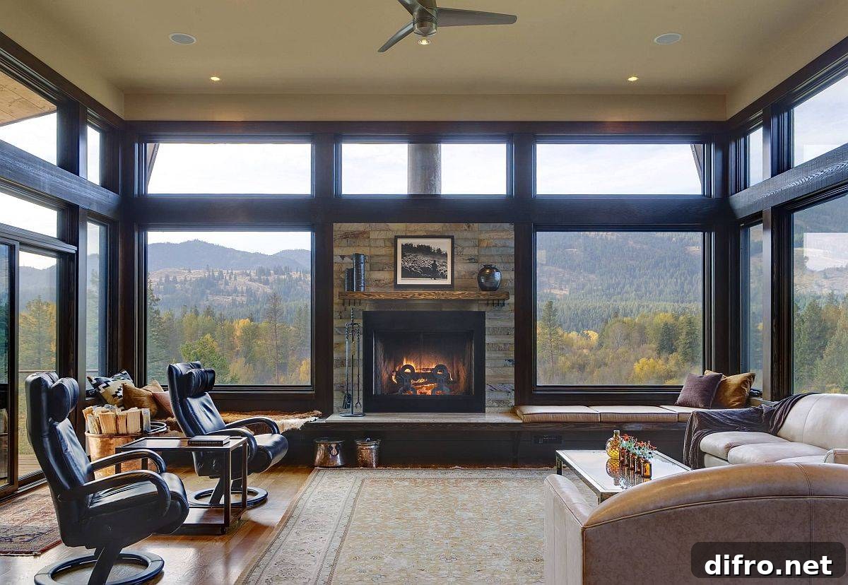 Understated built-in bench for a refined contemporary family room