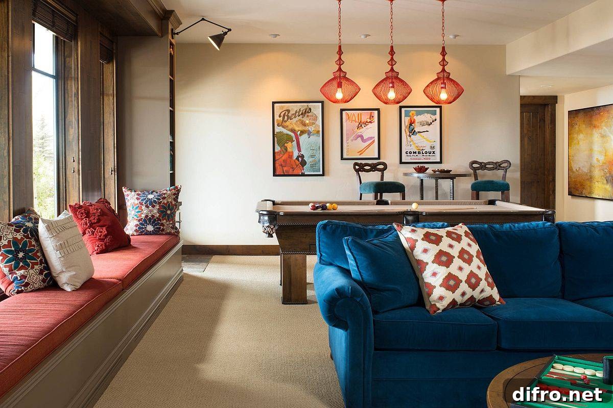 Built-in benches offer an easy and affordable way to add seating to the active family room