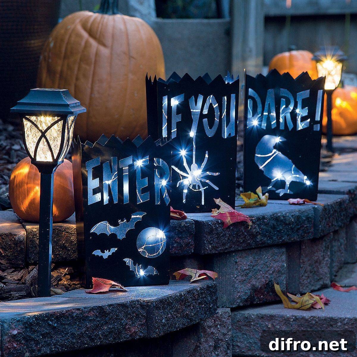 Vintage Halloween luminaries for classic charm