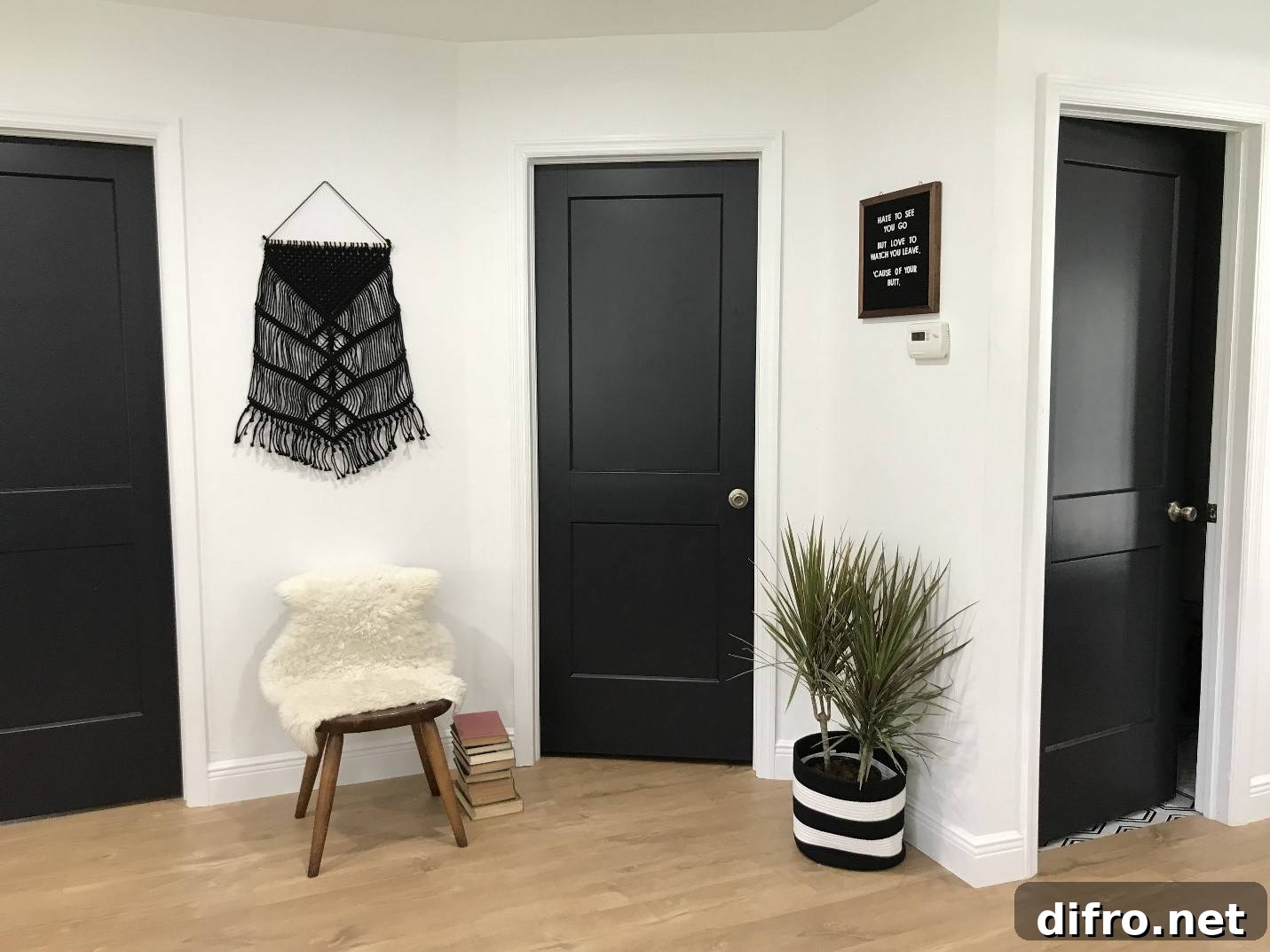 Black door as a focal point