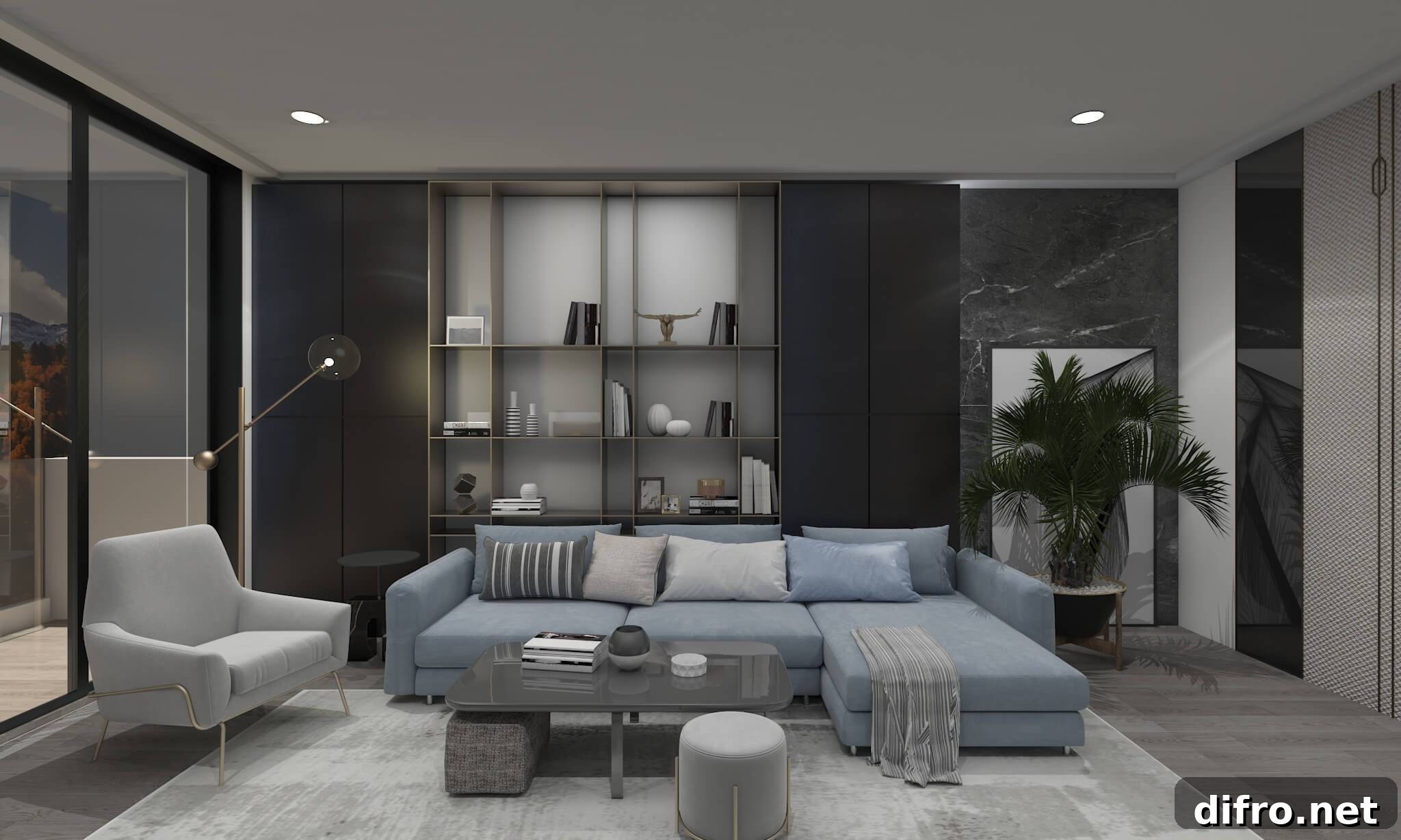 Black interior details with bright accents