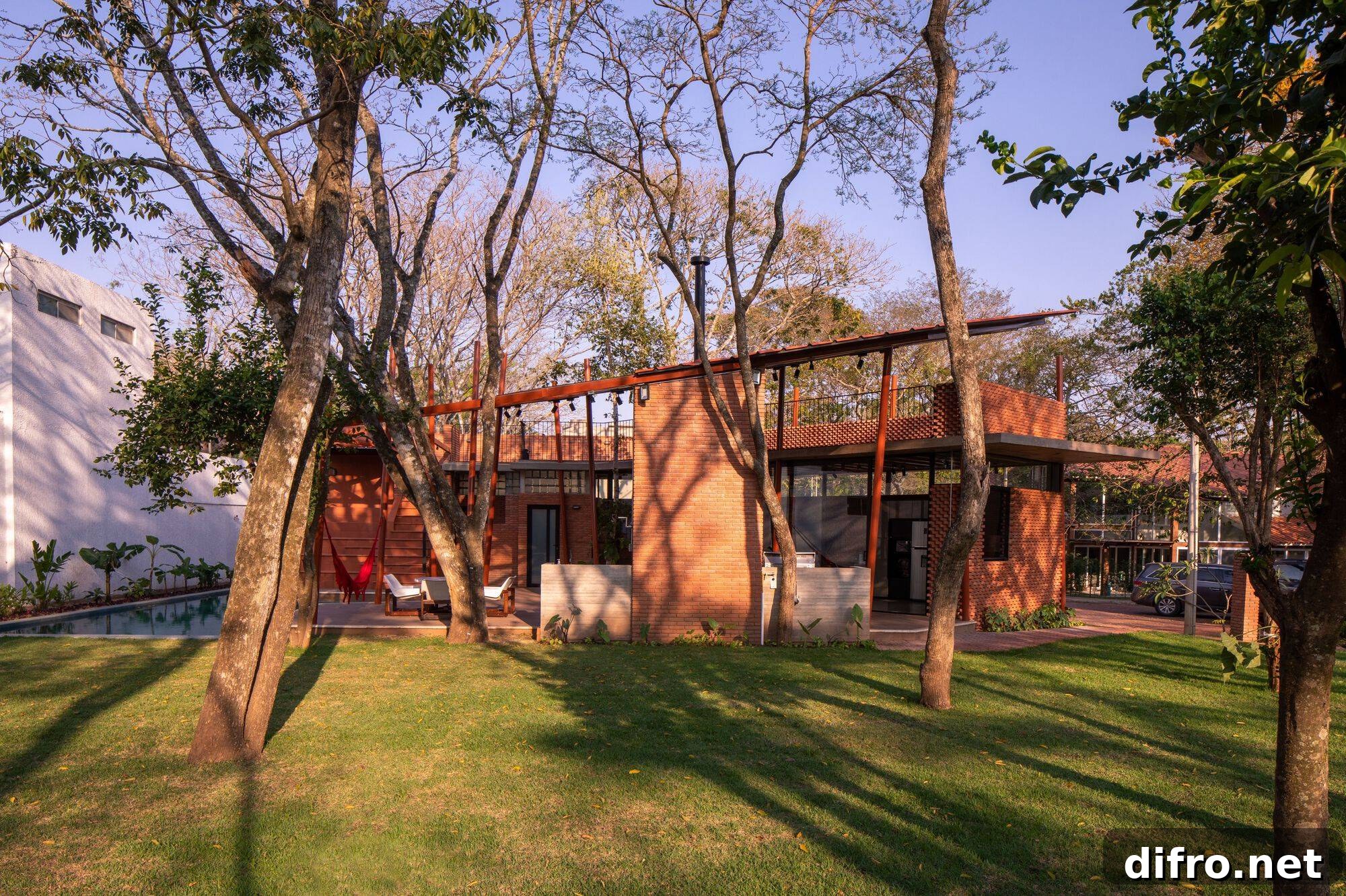 Backyard extension of the home with pool, dining area, sauna and more