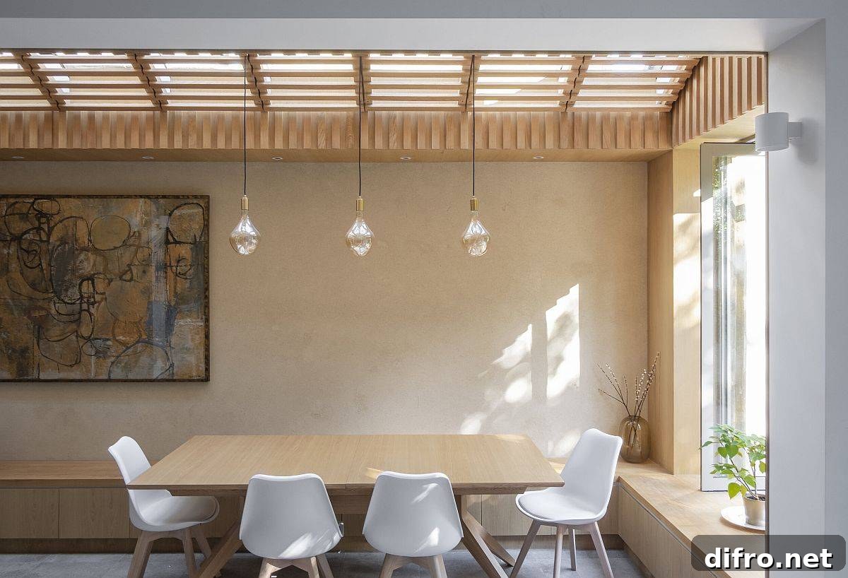 Natural light in the upgraded kitchen, dining and family area