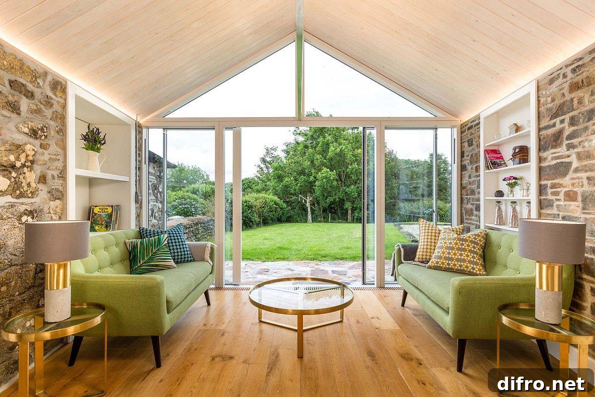 Living area connected with the outdoors
