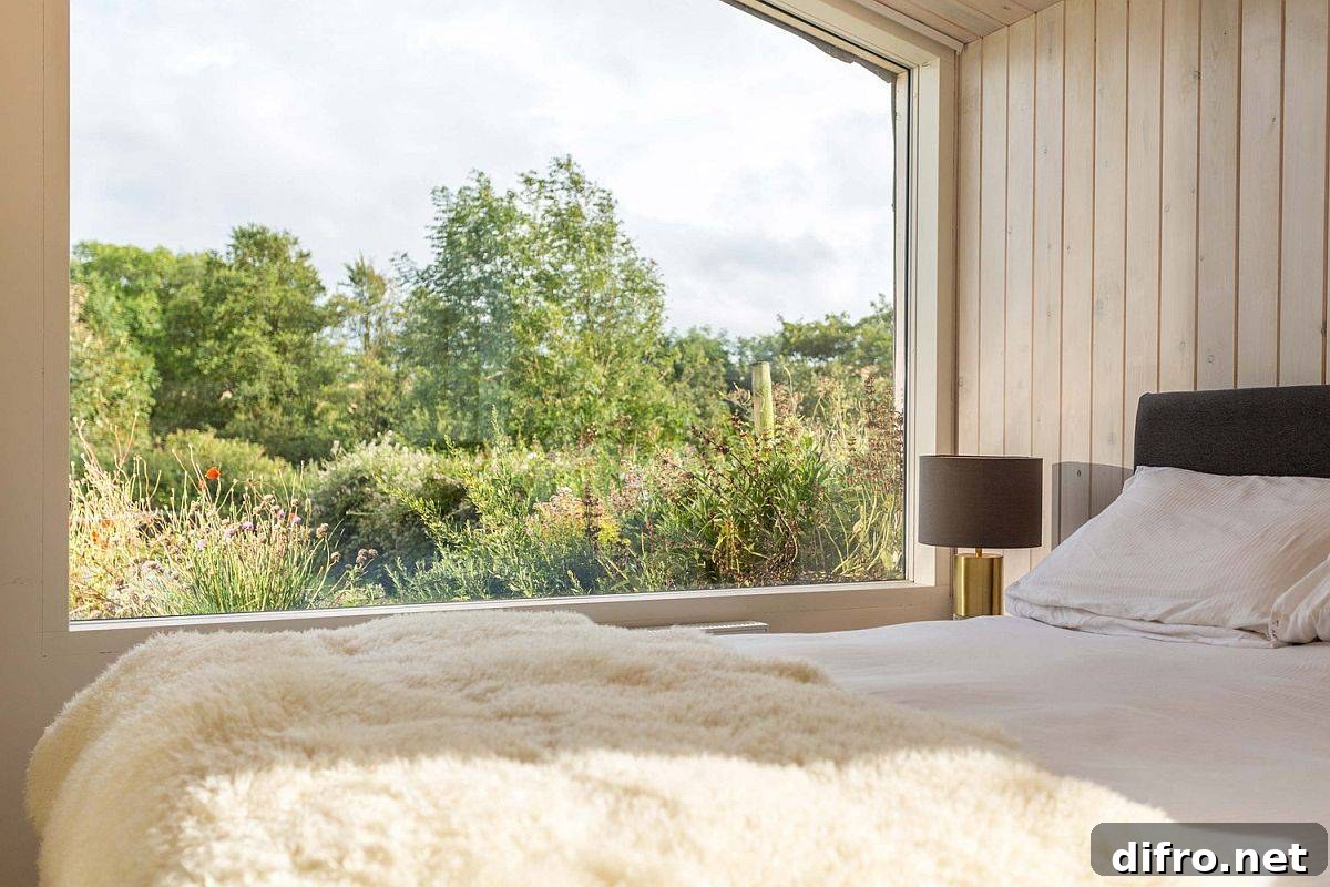 Bedroom illuminated by natural light