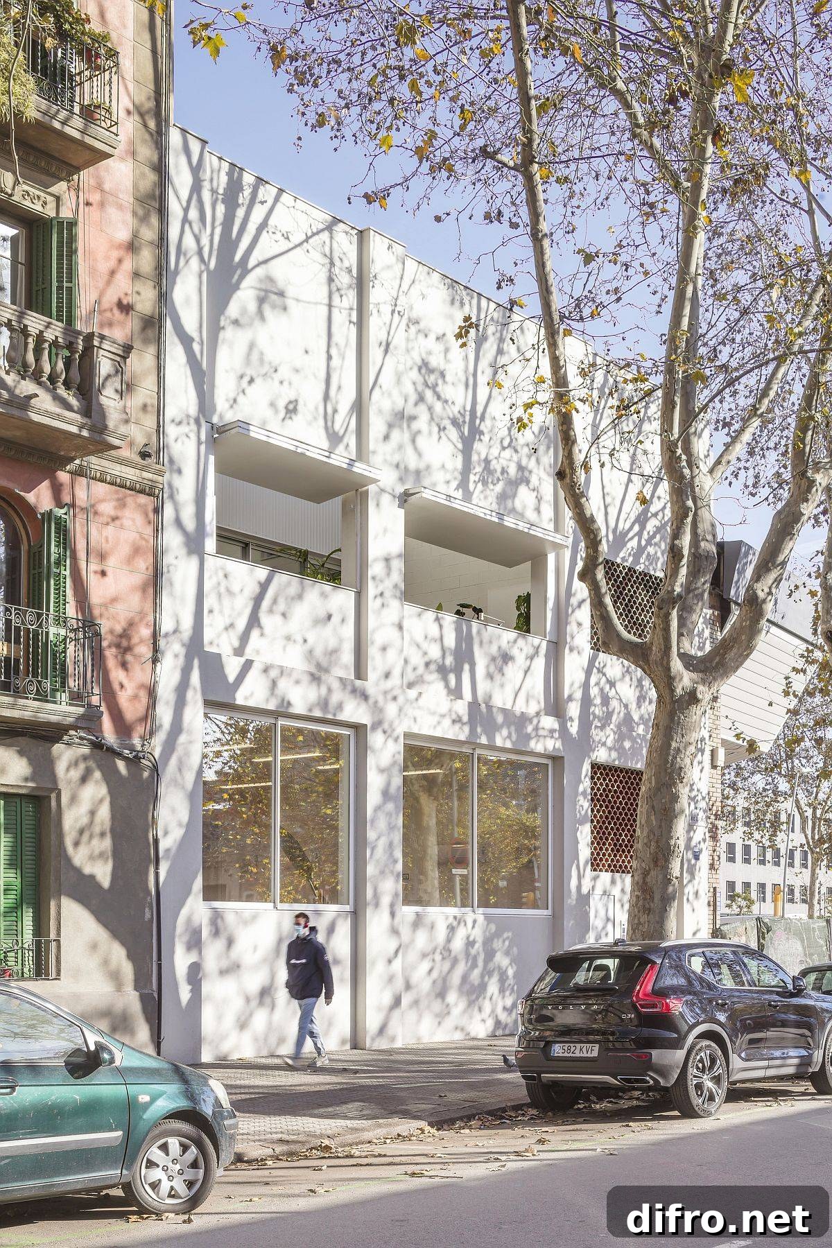 View of the revamped and renovated warehouse in Barcelona