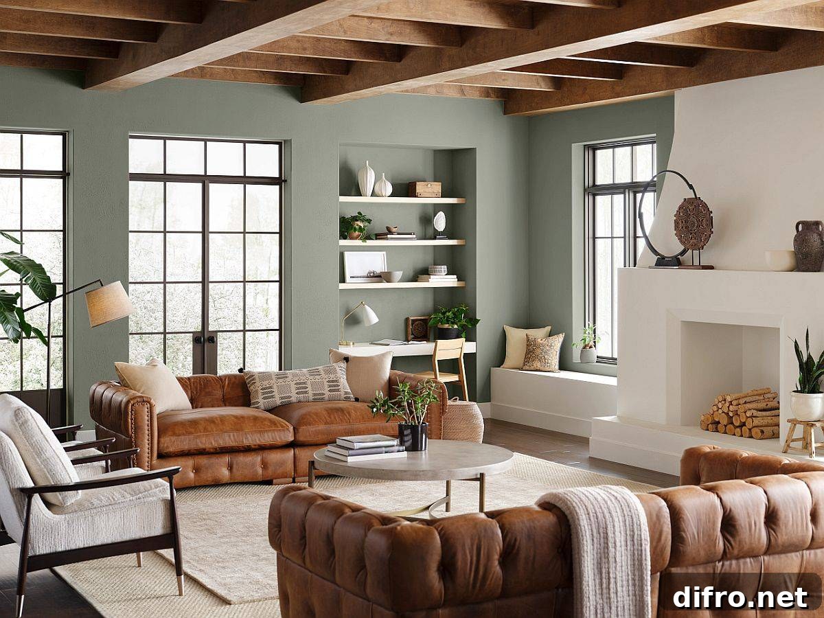 Evergreen Fog used in a living room