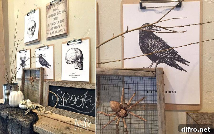 Wall of Halloween prints