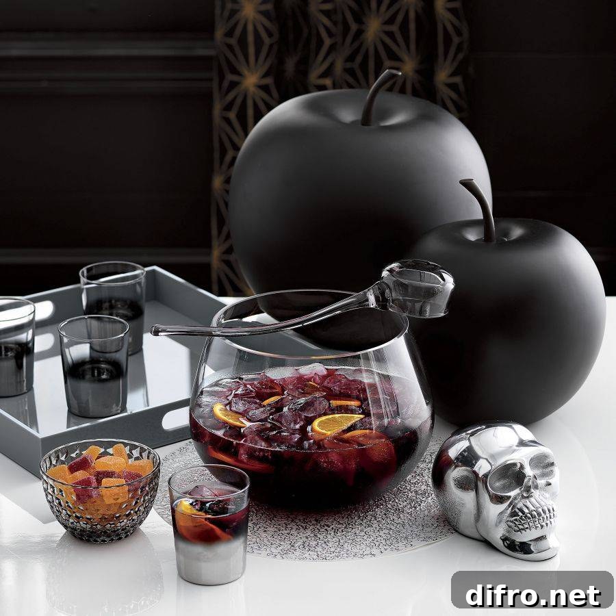 Minimal Halloween table setting