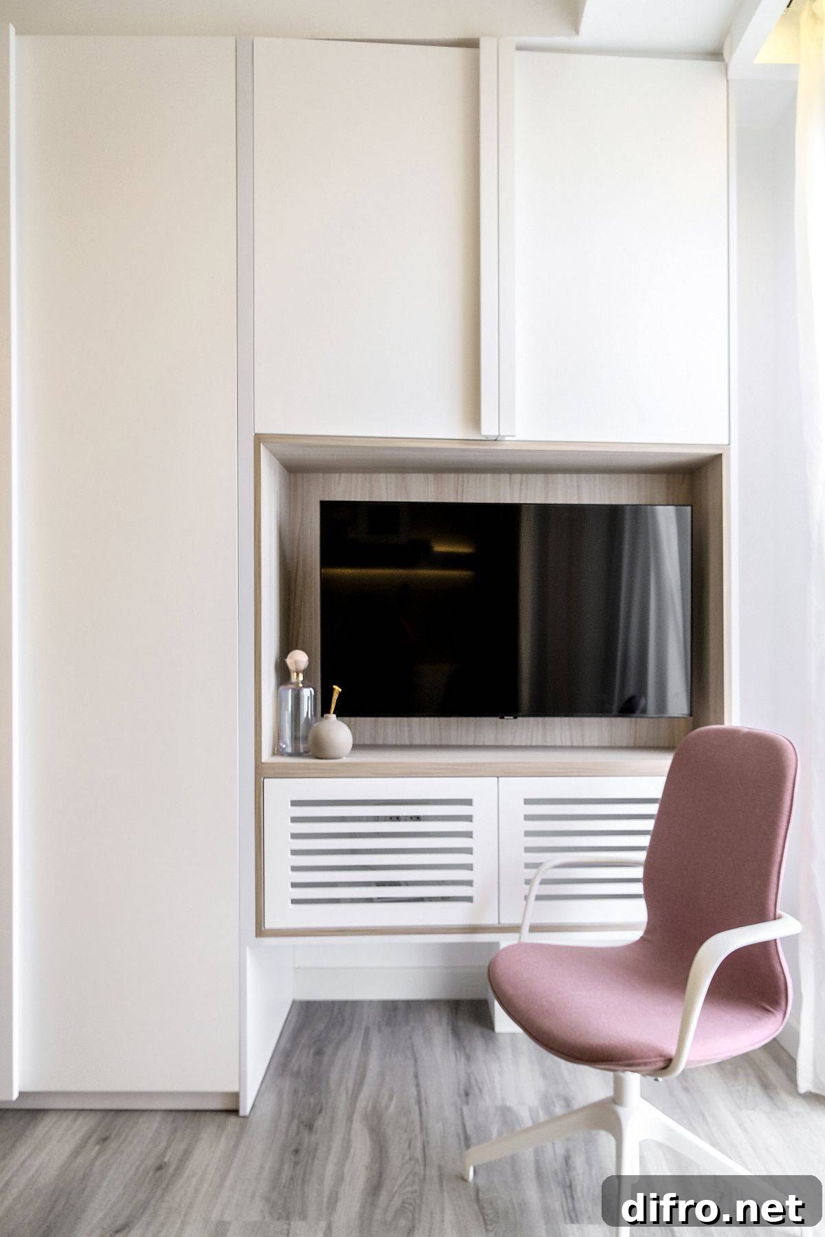 Compact living area for sitting and relaxing