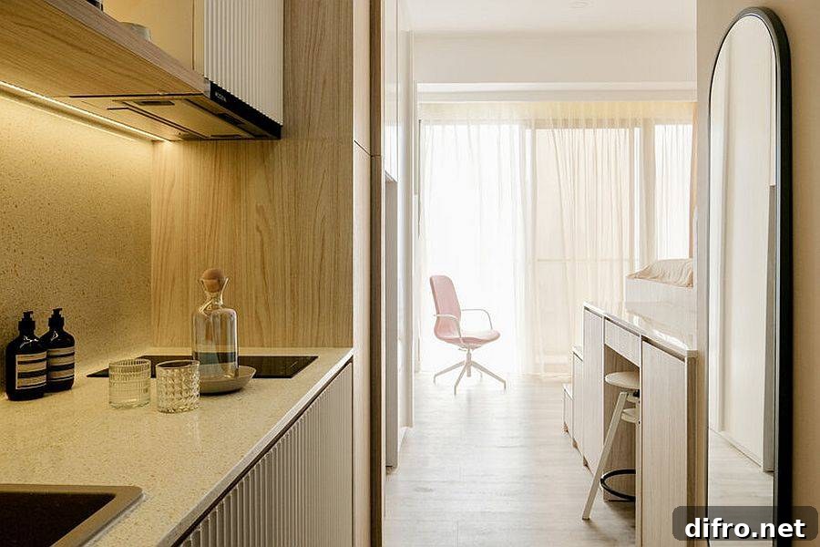 View of the apartment from the bathroom