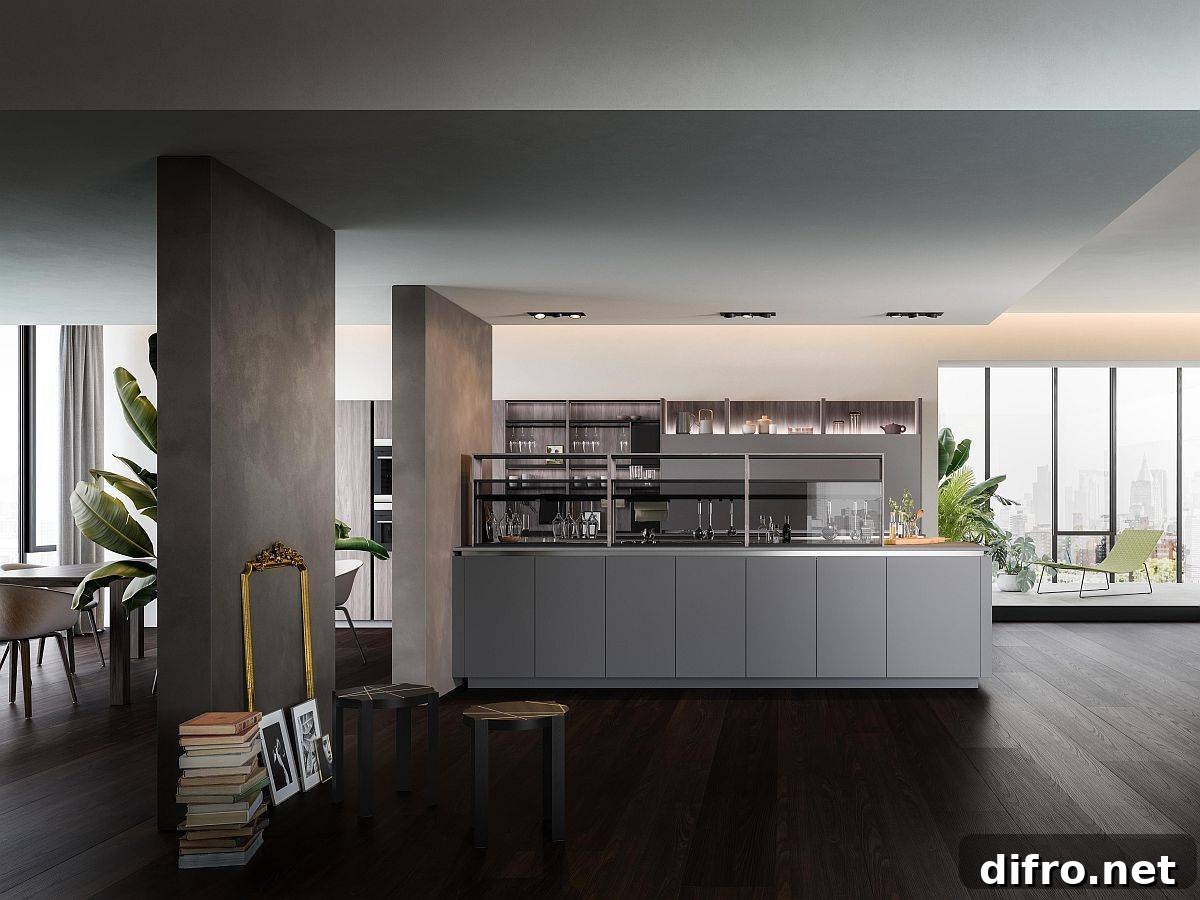 Link kitchen for open-plan living