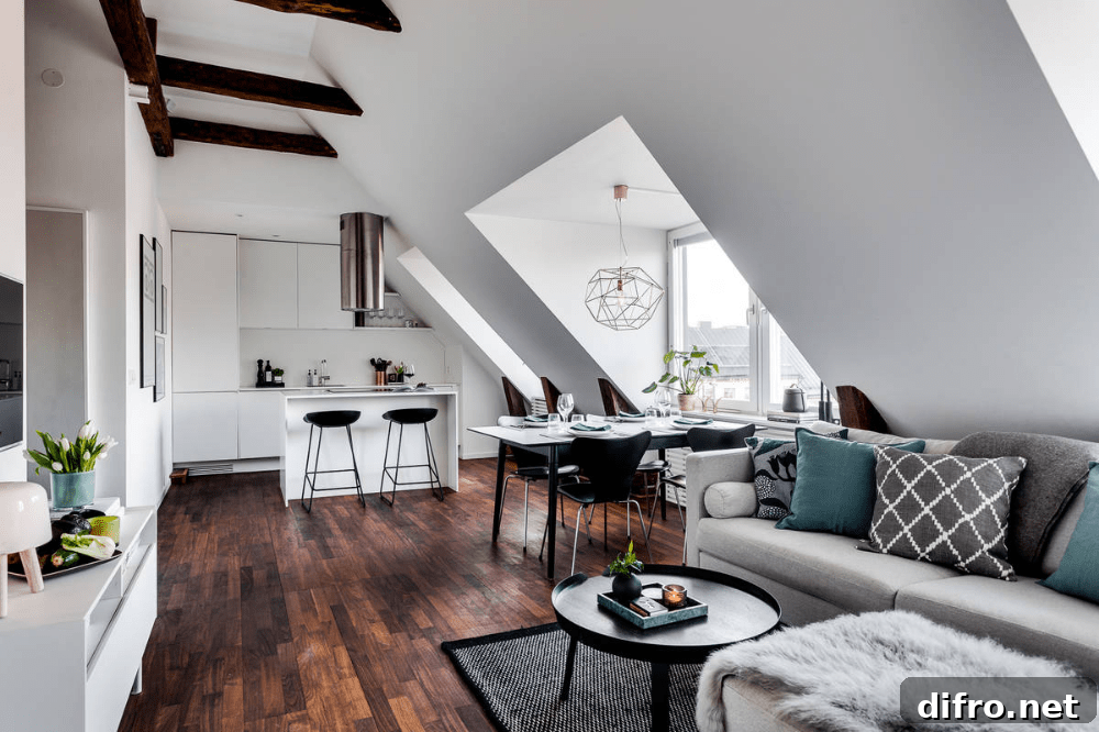 Small open plan living room