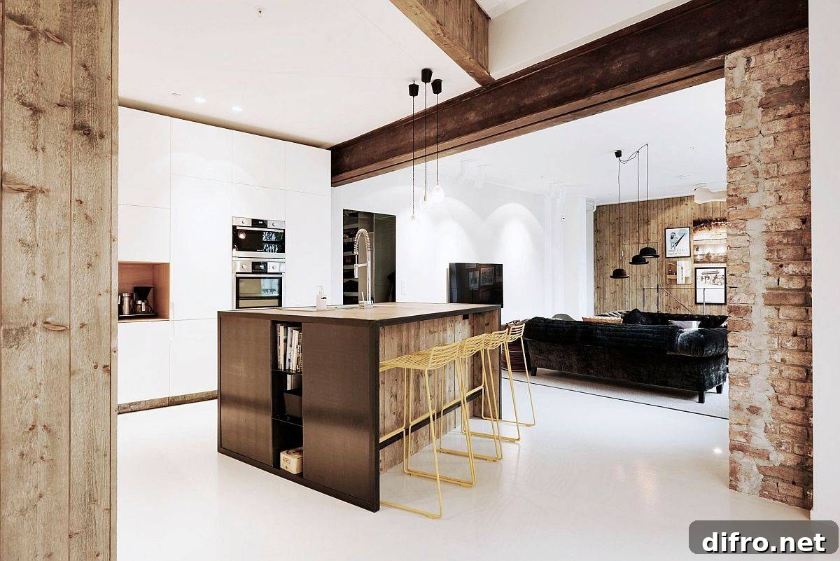 Gorgeous small urban apartment with open-plan design