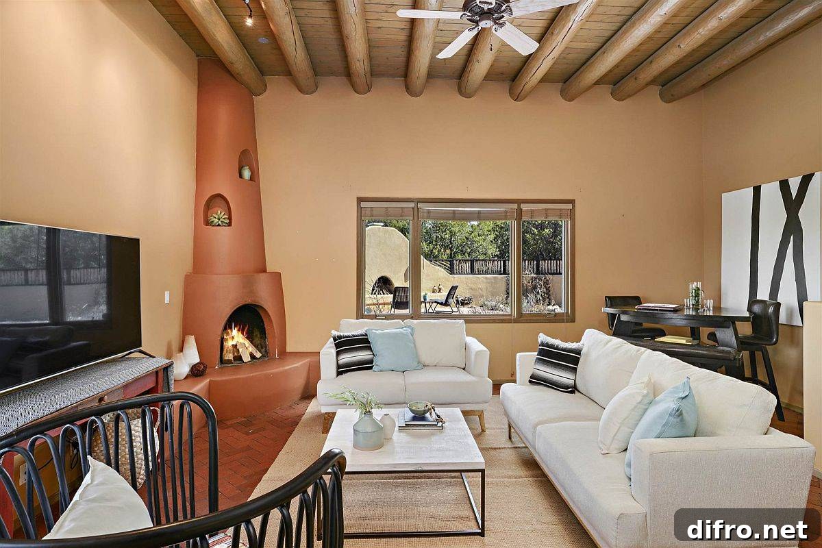 Classic corner fireplace makes a statement