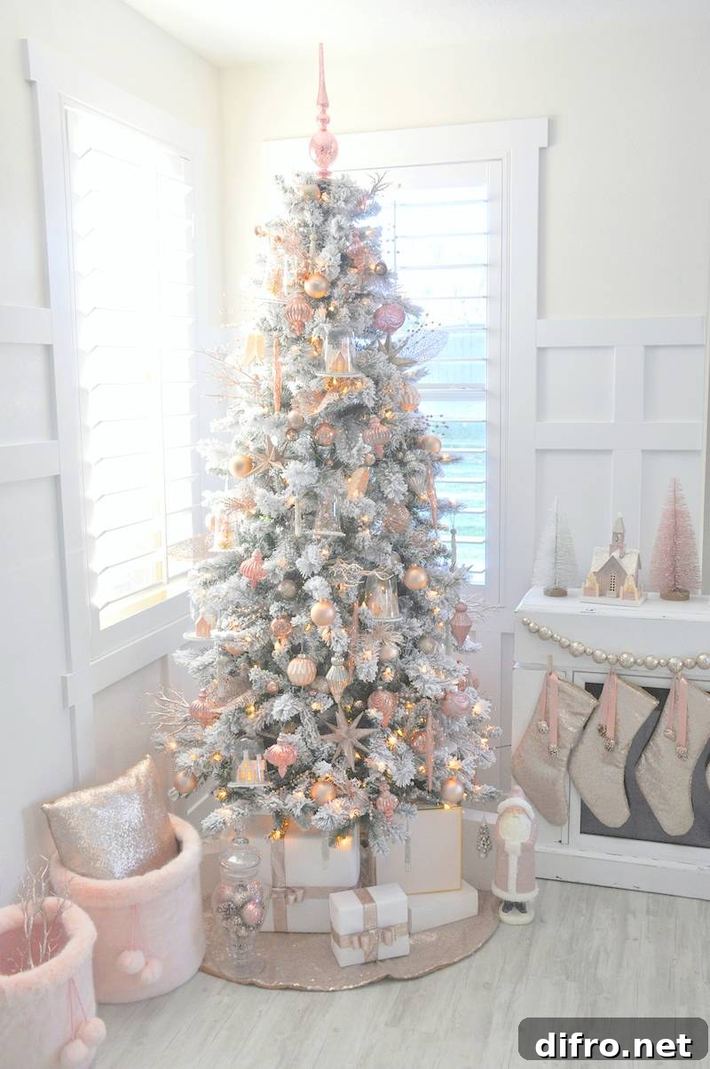 Blush pink Christmas tree